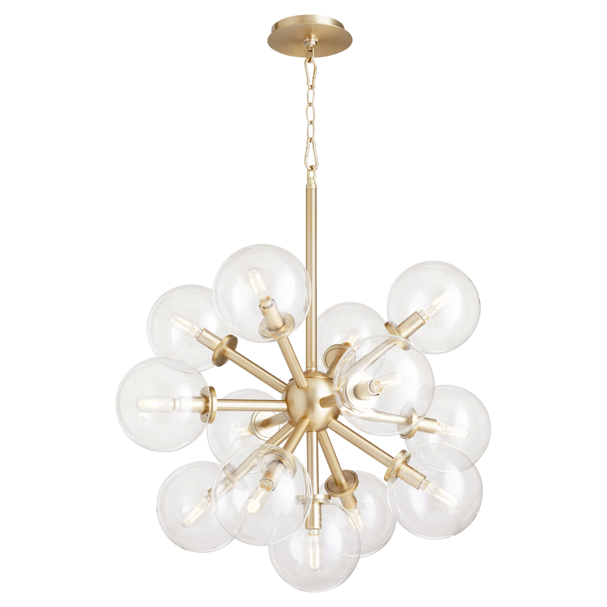 Rovi 13 Light 26 inch Aged Brass Pendant Ceiling Light