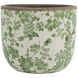 Flower Green and White Planter