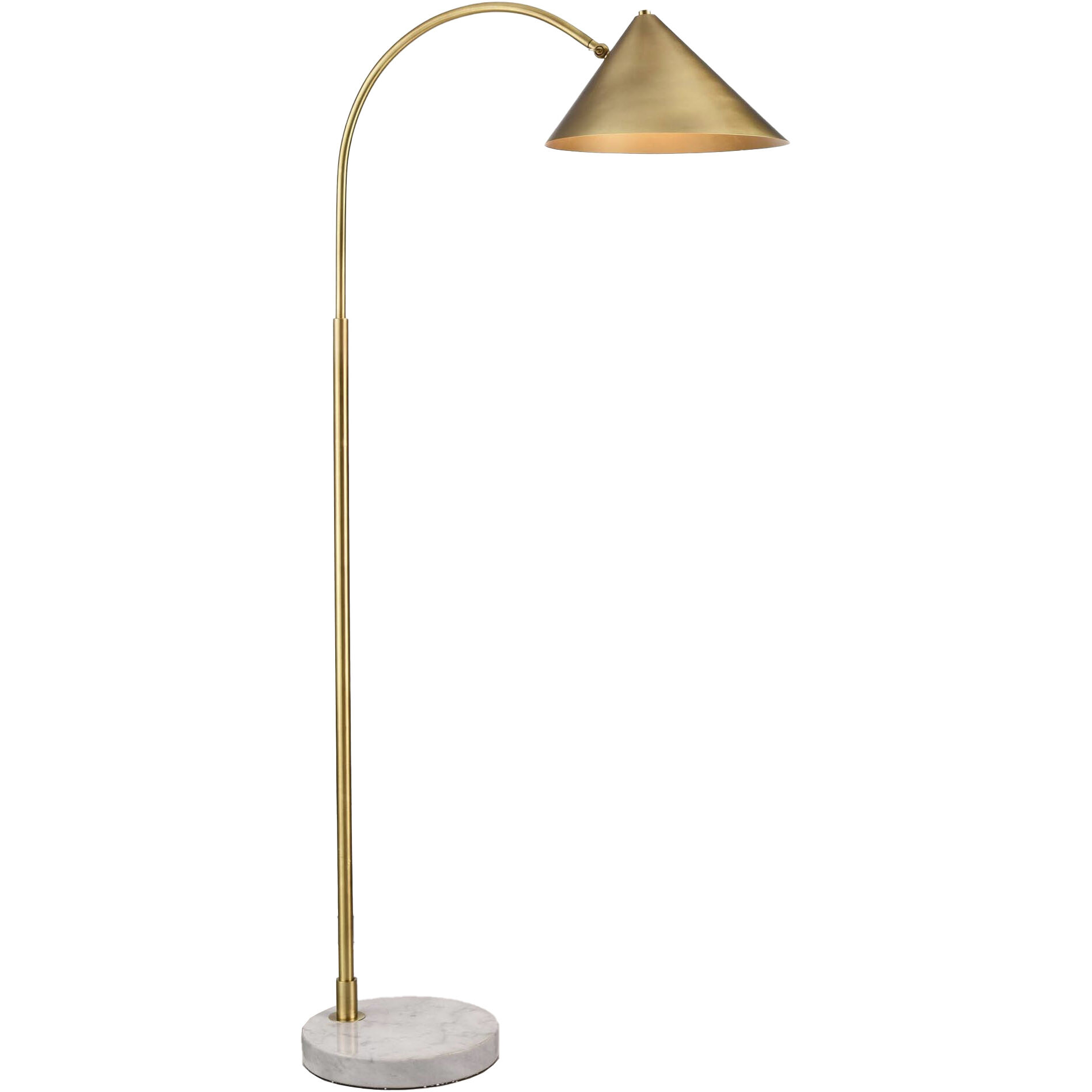 Calero 65.5 inch 9 watt Satin Brass Floor Lamp Portable Light