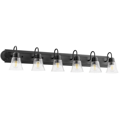 Fort Worth 6 Light 48 inch Noir Vanity Light Wall Light, Quorum Home