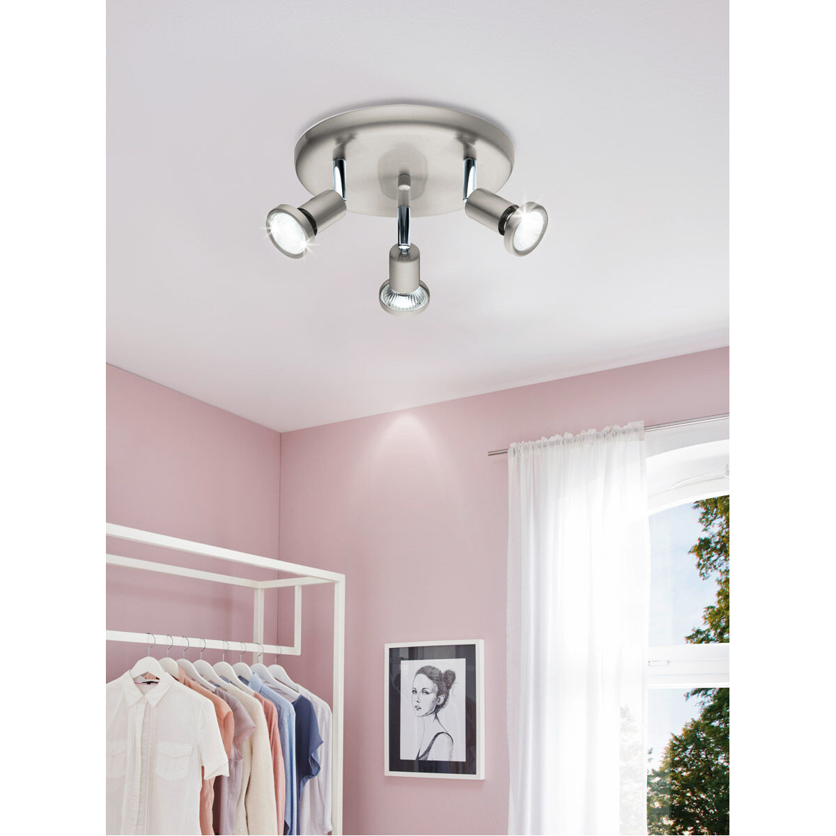 Buzz 2 3 Light 120V Matte Nickel Track Light Ceiling Light