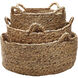 Natural Low Rise 24 X 10 inch Basket, Set of 3