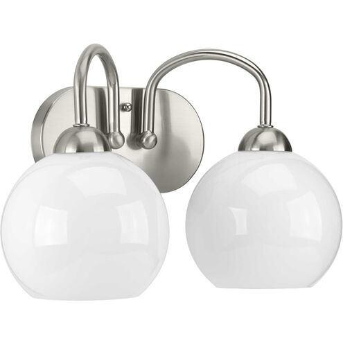 Carisa 2 Light 15 inch Brushed Nickel Bath Vanity Wall Light