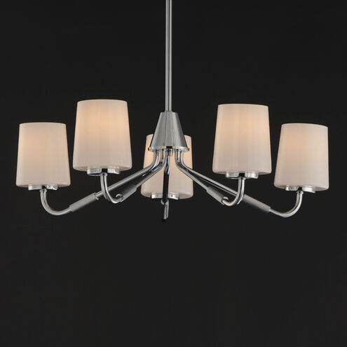 Durham 5 Light 26 inch Polished Chrome Single-Tier Chandelier Ceiling Light
