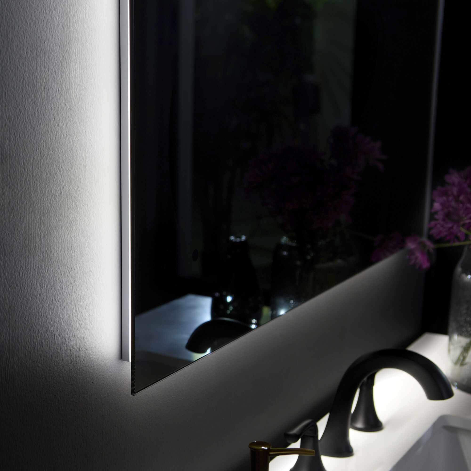 Galaxy 36 X 36 inch LED Lighted Mirror, Vanita by Oxygen