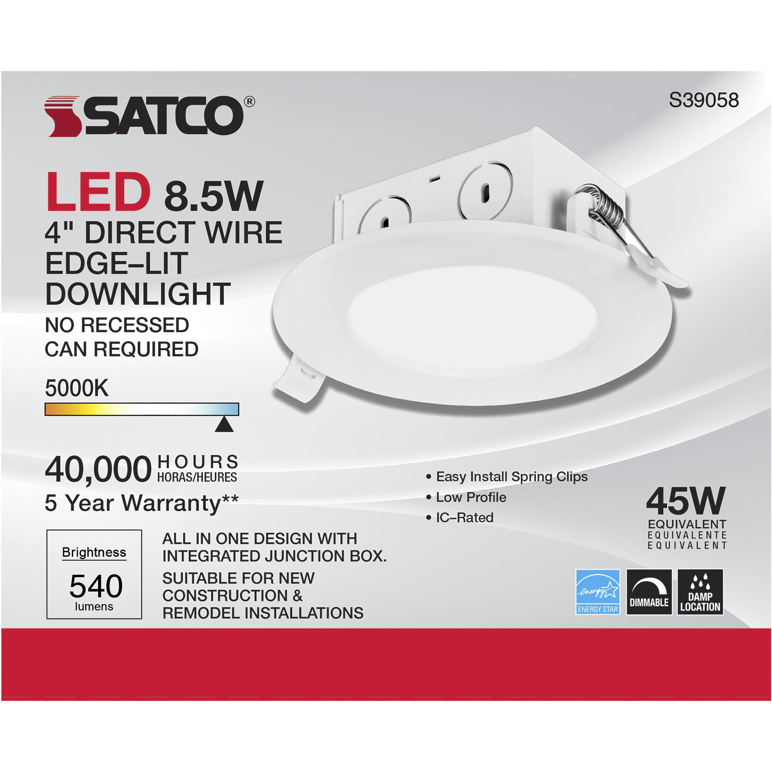 Edgewood LED Module White Recessed
