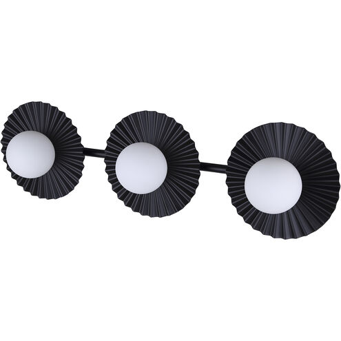 Payton 3 Light 28.5 inch Black Vanity Light Wall Light