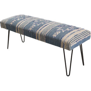 Batu Blue Upholstered Bench