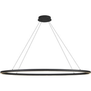 Ovale LED 27.63 inch Black Linear Pendant Ceiling Light