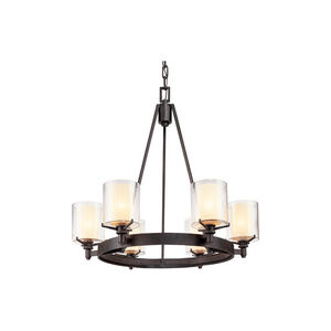 Imola 6 Light 27 inch French Iron Chandelier Ceiling Light