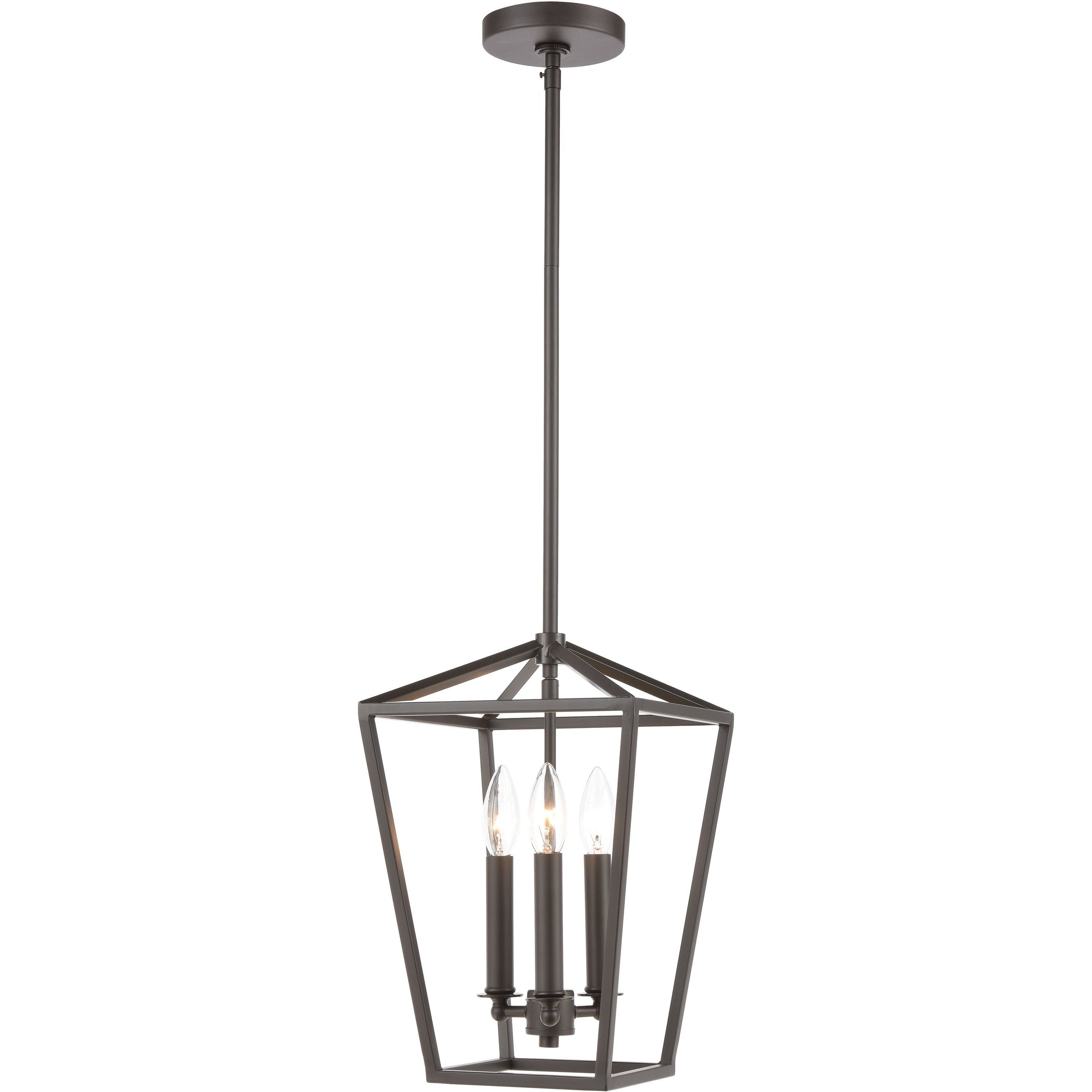 Fairfax 3 Light 9 inch Oil Rubbed Bronze Mini Pendant Ceiling Light