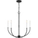 Greenwich 5 Light 24.13 inch Midnight Black Chandelier Ceiling Light