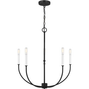 Greenwich 5 Light 24.13 inch Midnight Black Chandelier Ceiling Light
