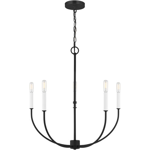Greenwich 5 Light 24.13 inch Midnight Black Chandelier Ceiling Light