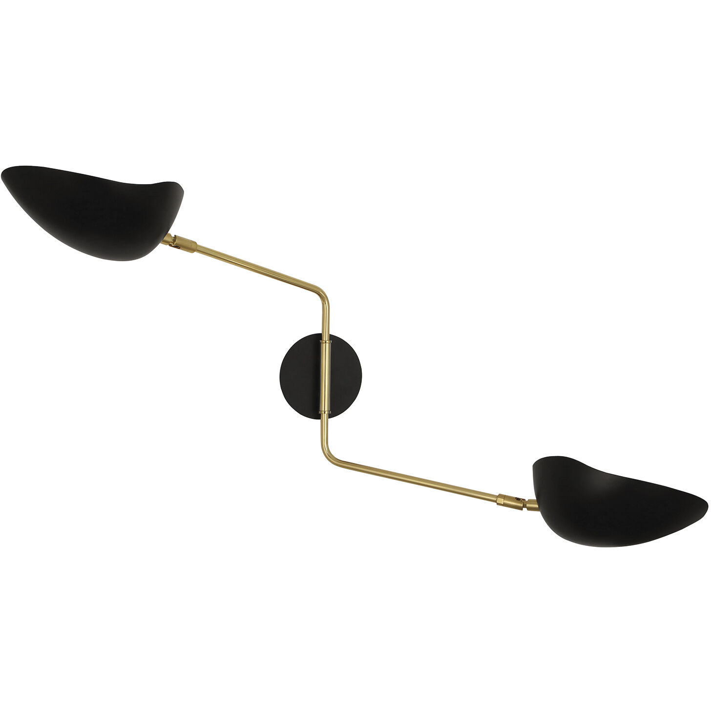 Rico Espinet Racer 2 Light 48 inch Modern Brass Wall Sconce Wall Light in Matte Black