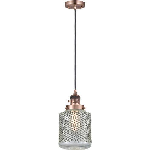 Franklin Restoration Stanton LED 6 inch Antique Copper Mini Pendant Ceiling Light