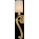 Portobello Road 1 Light 8 inch Gold Sconce Wall Light in Hand Tailored Shade 