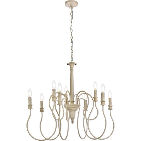 Flynx 9 Light 31 inch Weathered Dove Pendant Ceiling Light