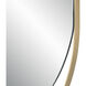 Ecru 40 X 26 inch Satin Brass Wall Mirror