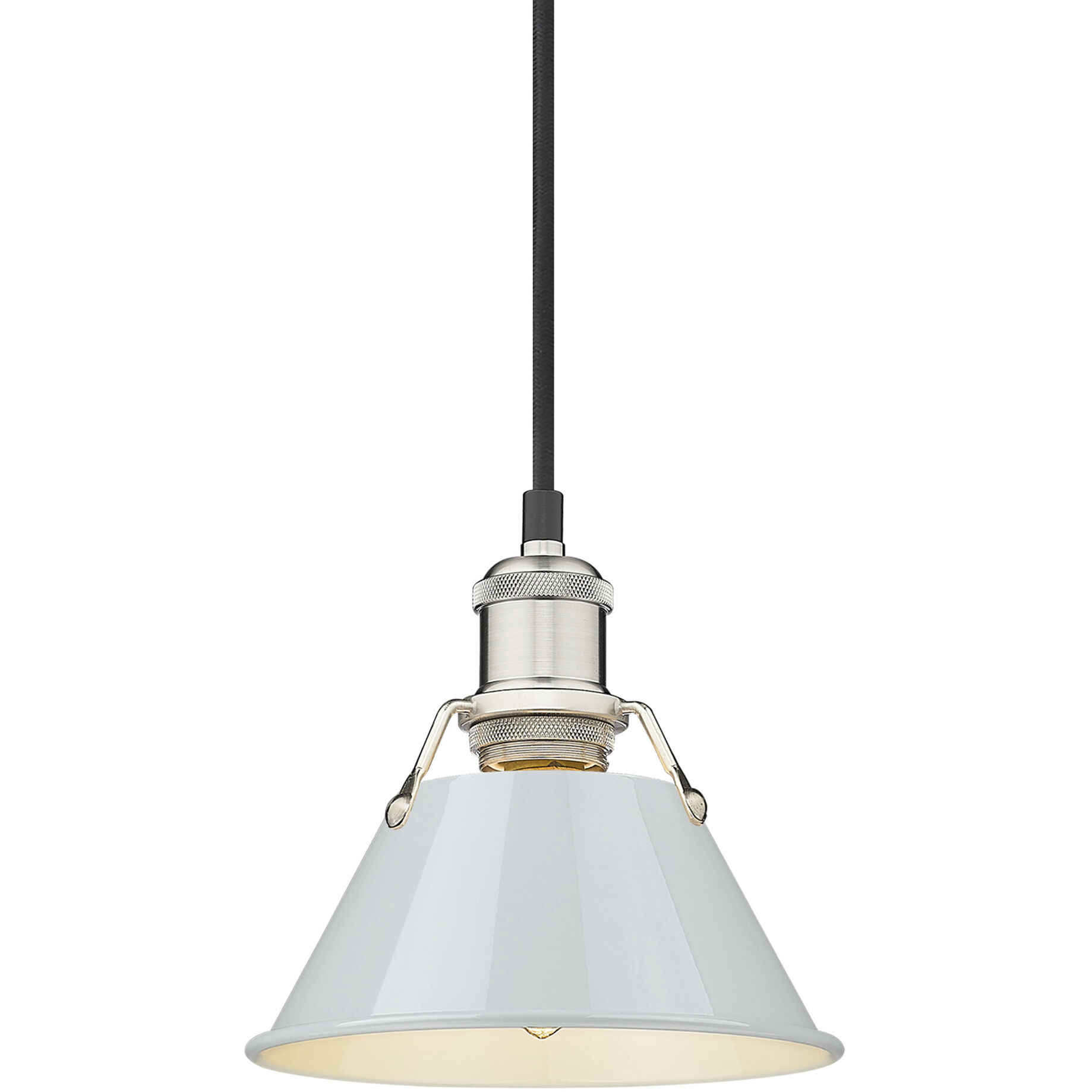 Yep Orwell Pendant Ceiling Light in Pewter, Dusky Blue