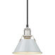 Yep Orwell Pendant Ceiling Light in Pewter, Dusky Blue