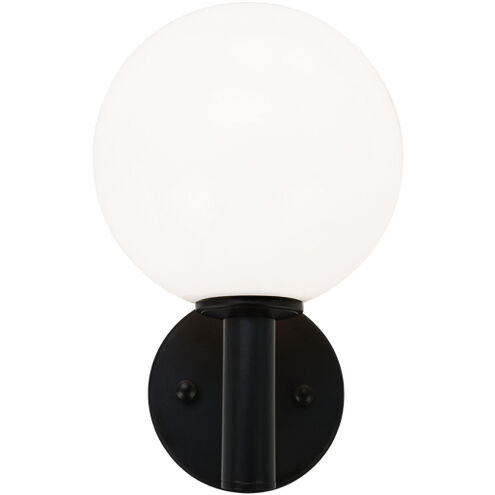 Cosmo Wall Sconce Wall Light in Black and Opal Glass