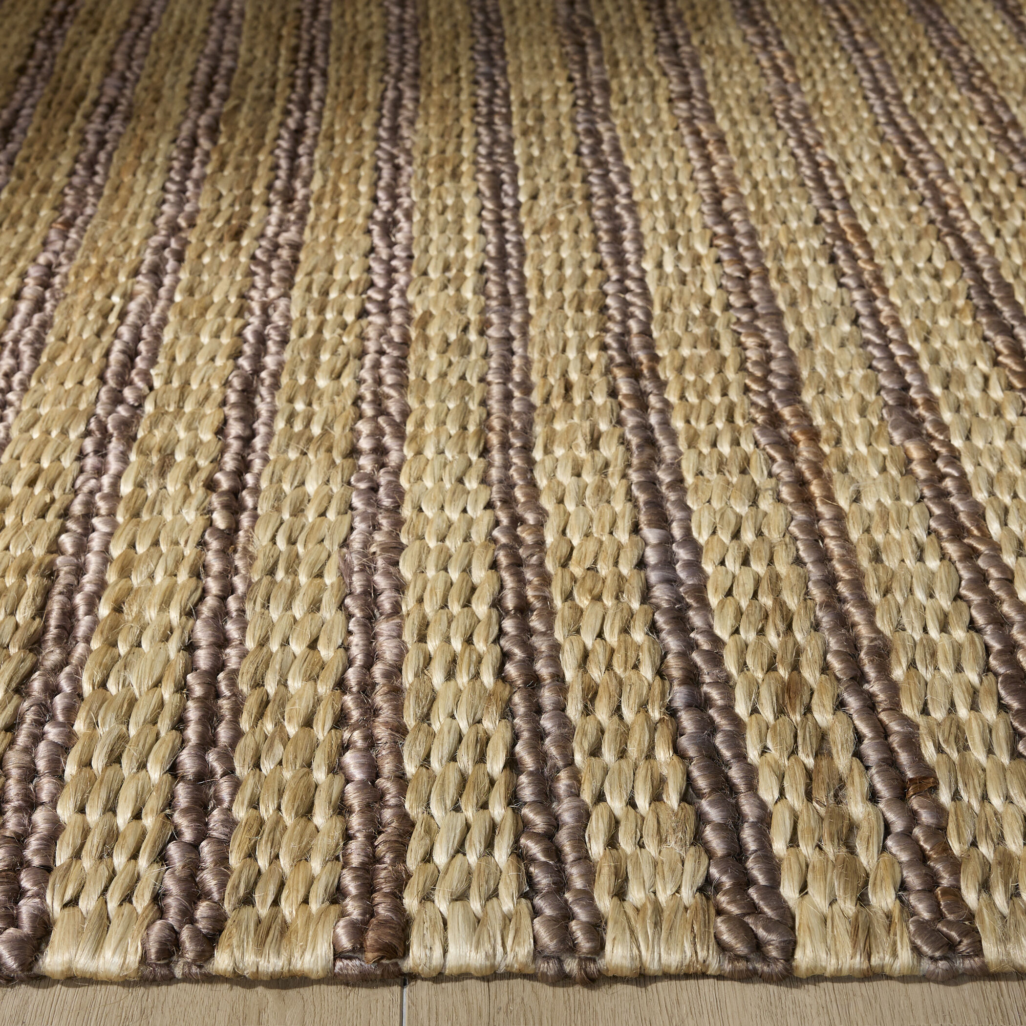 Natural Luxe Beige and Purple Indoor Rug
