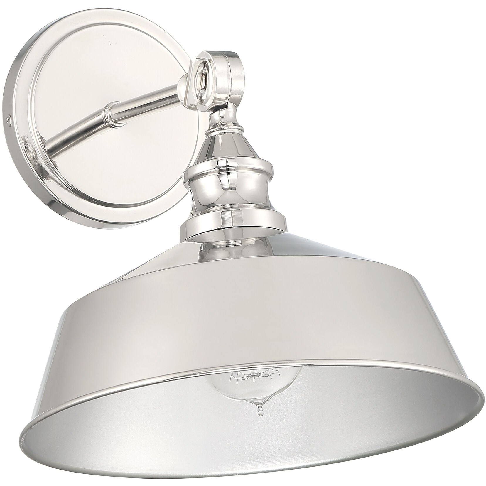 Vintage 1 Light 10 inch Polished Nickel Wall Sconce Wall Light