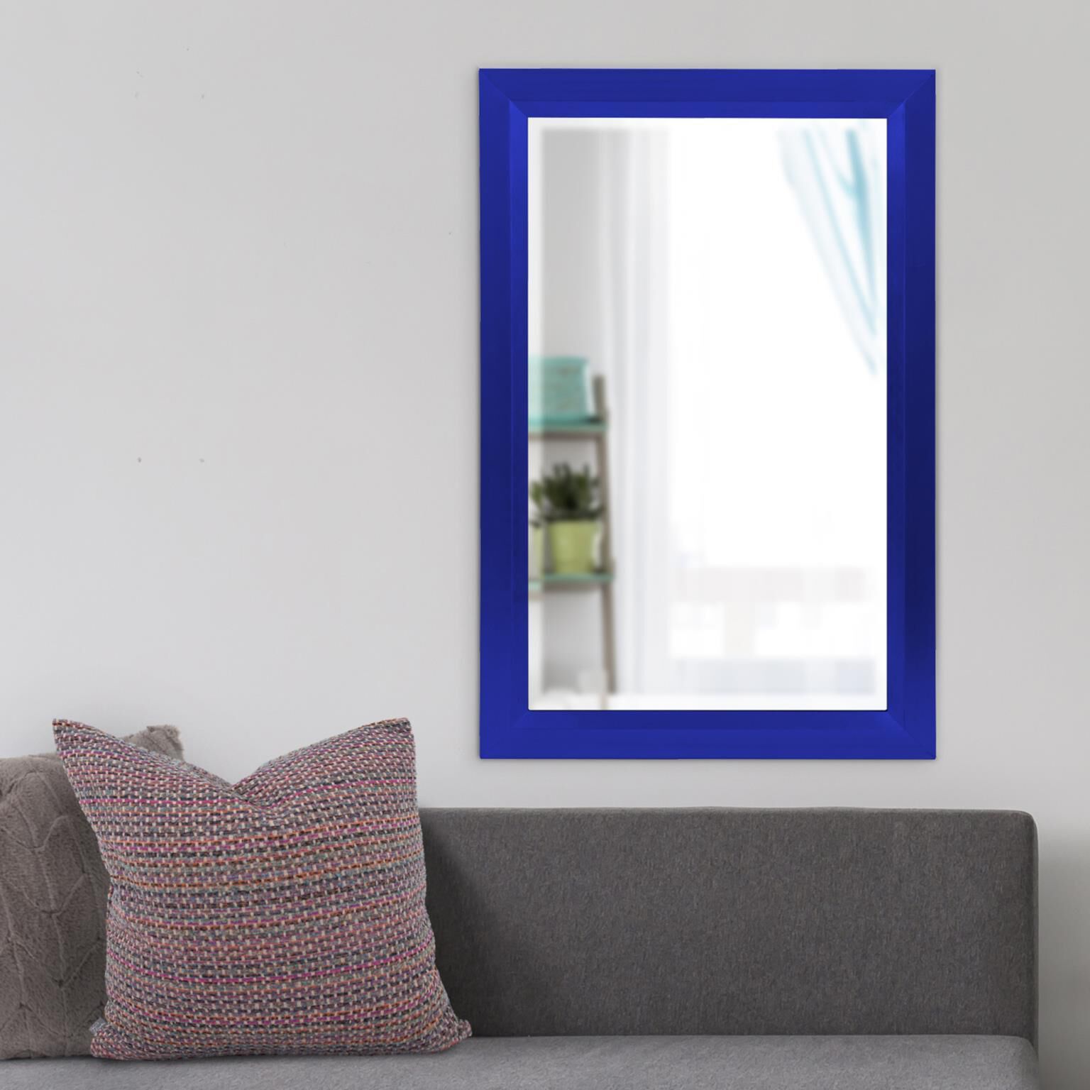 Avery 42 X 28 inch Glossy Royal Blue Wall Mirror