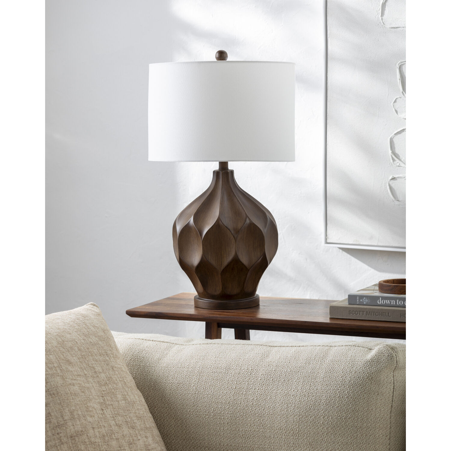 Zealand 26.5 inch 100 watt Brown Accent Table Lamp Portable Light