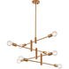 Canada 8 Light 32 inch Brass Chandelier Ceiling Light
