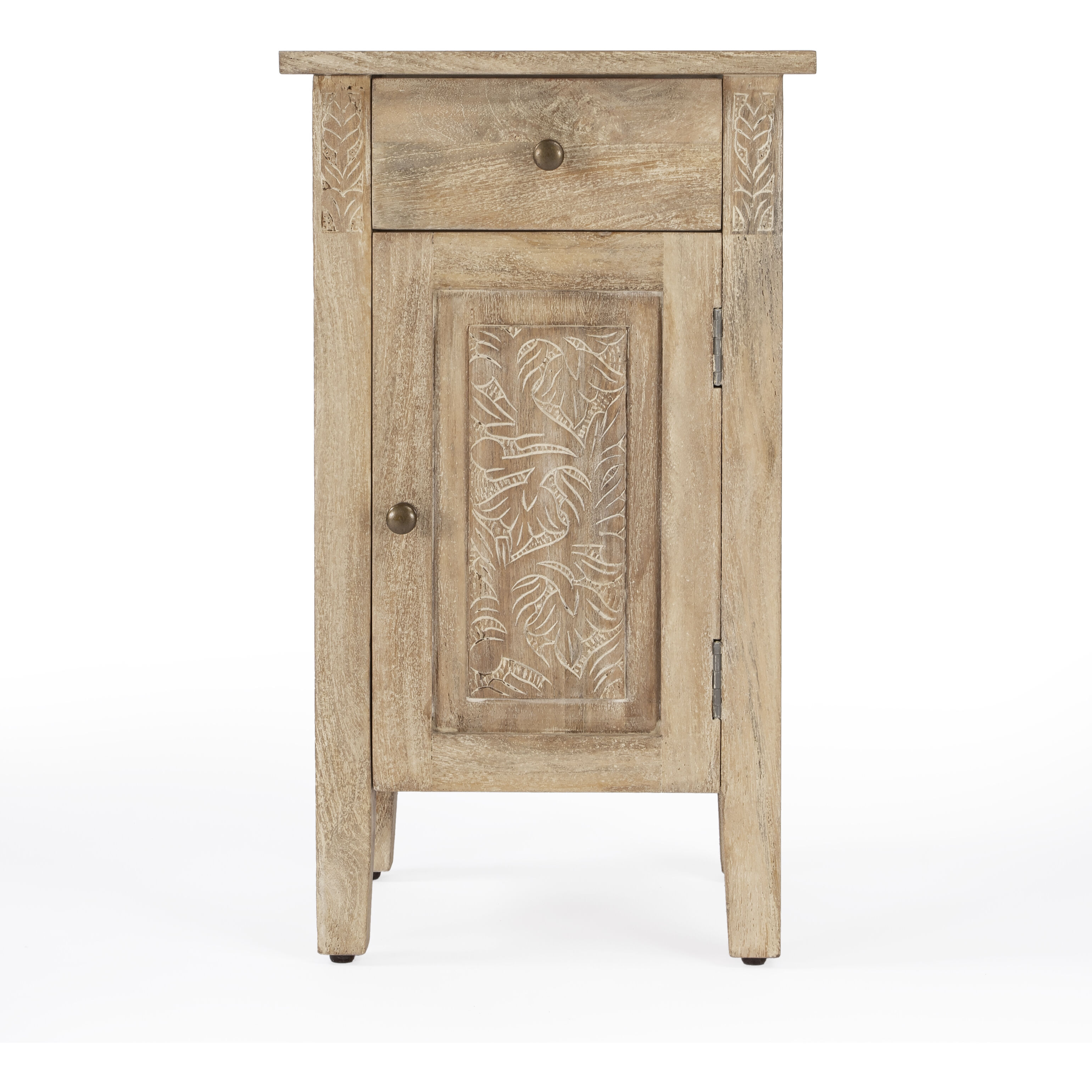 Switra 1 door 1 drawer End Table in Light Brown