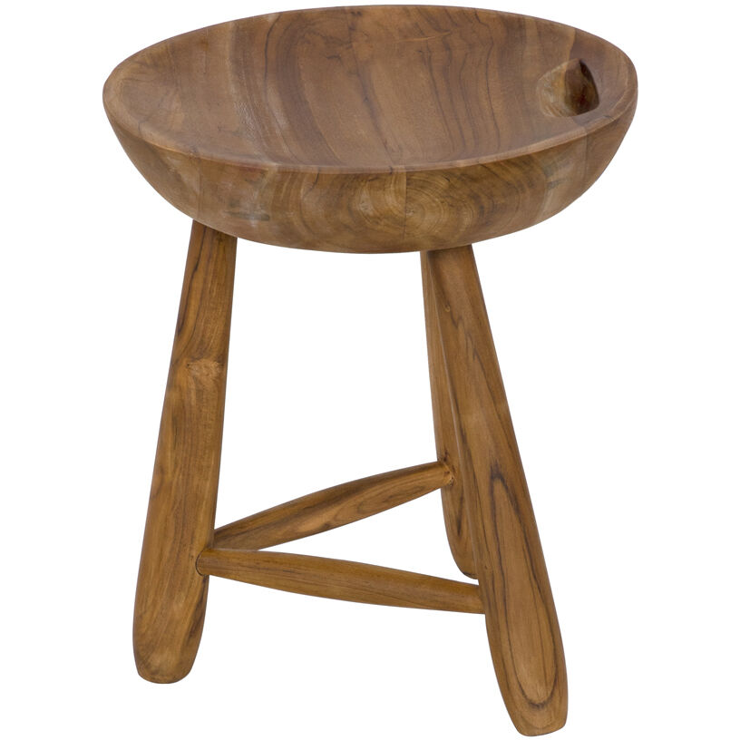 Basel 16.5 inch Clear Coat Semi Gloss Stool