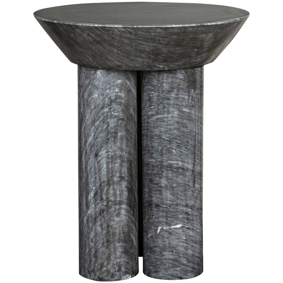 Nox 22 X 18 inch Black Marble Side Table