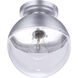 Evie 1 Light 7.5 inch Satin Aluminum Outdoor Flushmount