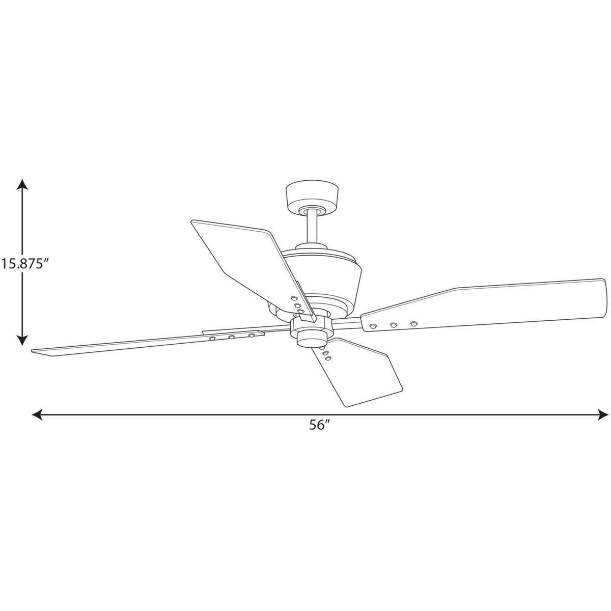 Chapin 54 inch Antique Nickel with Driftwood Blades Ceiling Fan
