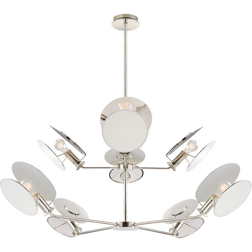 Thomas O'Brien Osiris 8 Light 54 inch Polished Nickel Reflector Chandelier Ceiling Light, Large