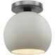 Radiance LED 10 inch Matte White and Brushed Nickel Semi Flush Ceiling Light