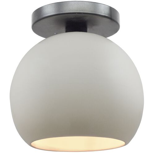 Radiance LED 10 inch Matte White and Brushed Nickel Semi Flush Ceiling Light