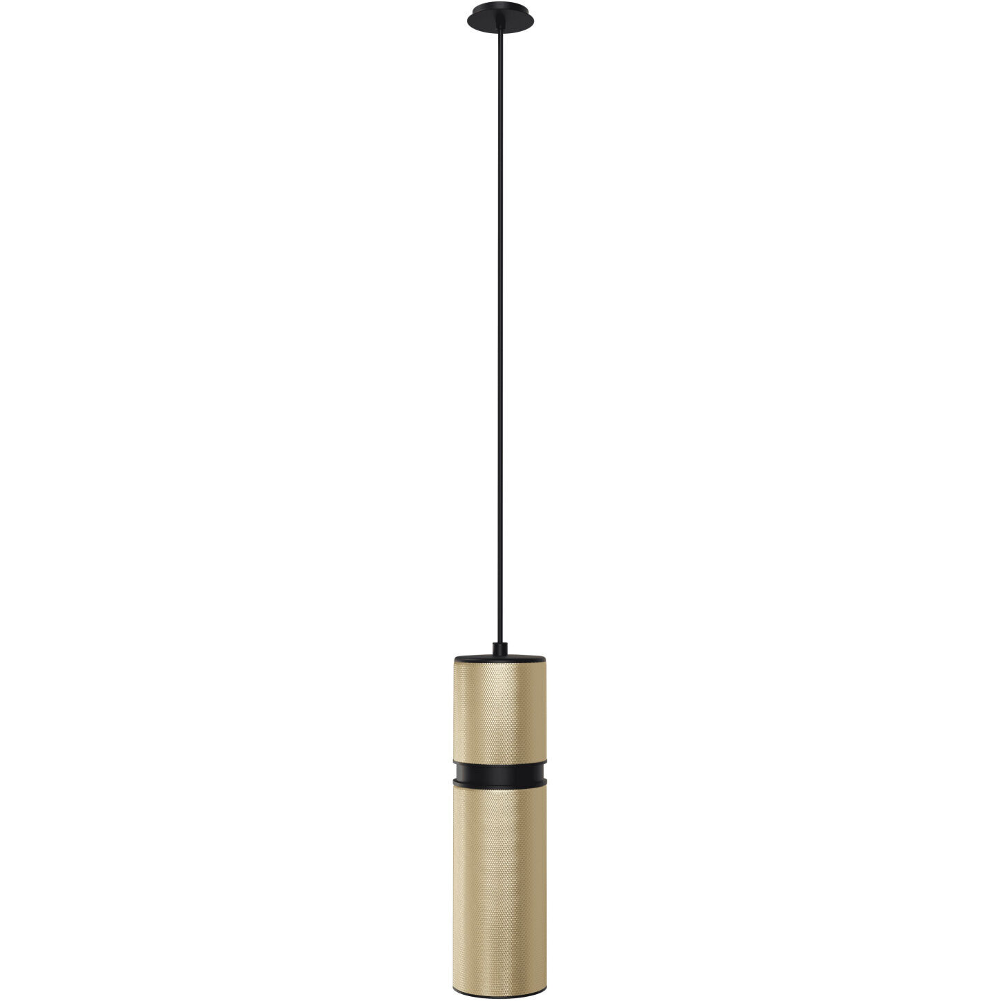 Cicada LED 3 inch Knurled Brass with Black Pendant Ceiling Light