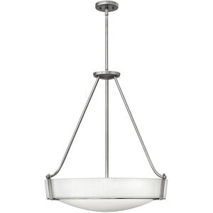 Hathaway LED 27 inch Antique Nickel Indoor Foyer Pendant Ceiling Light in Etched White