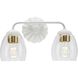 Quillan 2 Light 14.5 inch White Plaster Bathroom Vanity Light Wall Light