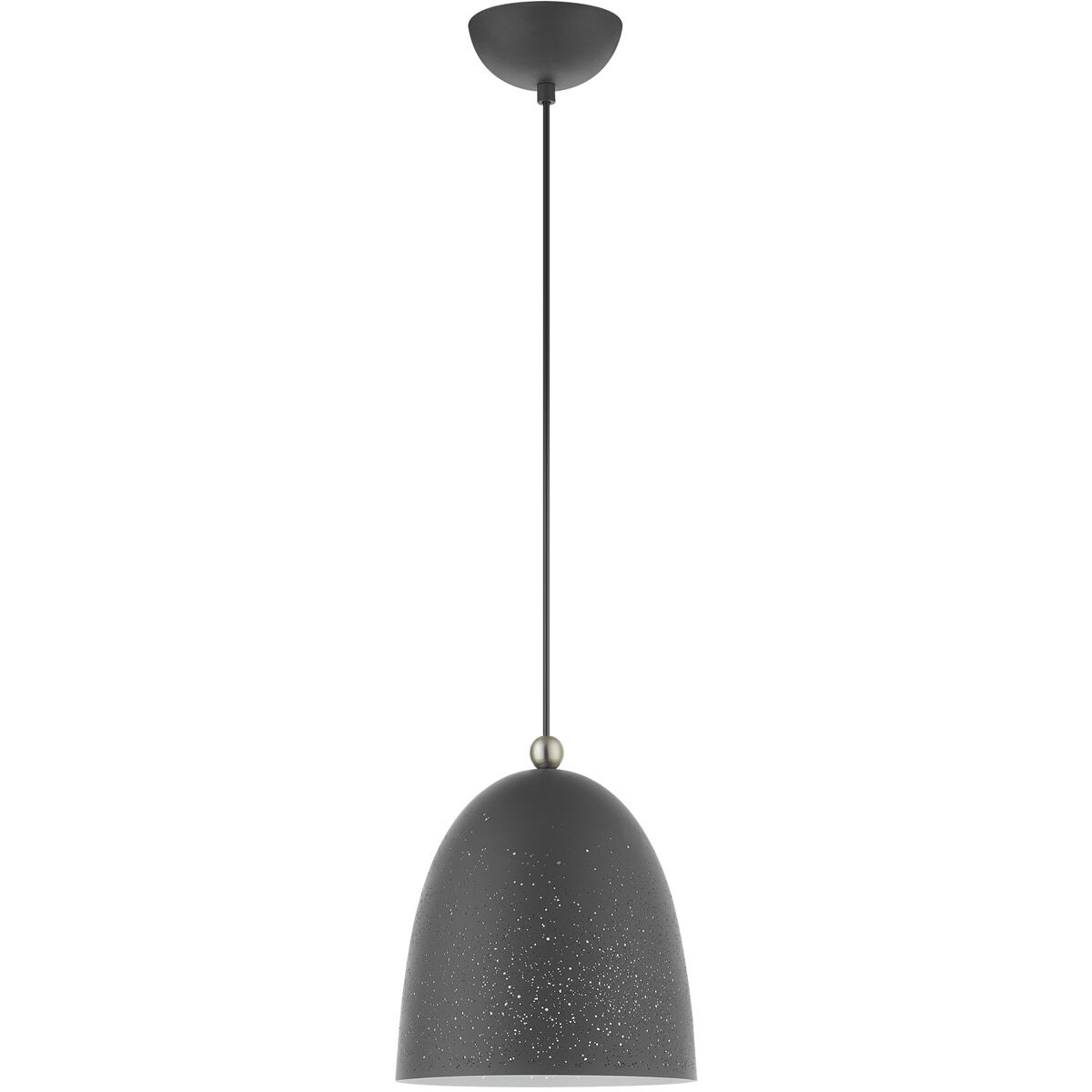 Arlington 1 Light 10 inch Scandinavian Gray with Brushed Nickel Accents Pendant Ceiling Light