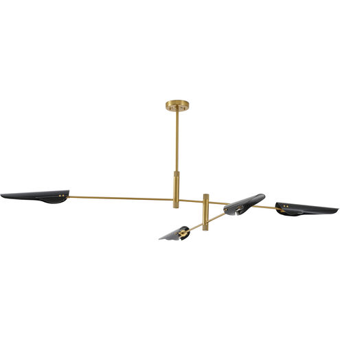 Canada 4 Light 60 inch Gold Chandelier Ceiling Light