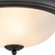 Helena 3 Light 15 inch Black Flush Mount Ceiling Light