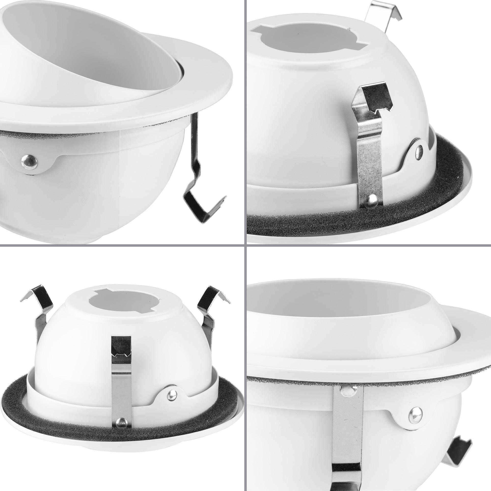 4in Recessed Trim PAR20 Satin White Recessed Eyeball Trim