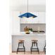 Delfina 1 Light 23.6 inch Black Pendant Ceiling Light in Blue/Ash, 24 in, WEP Collection