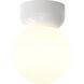 Lyra 1 Light 7.09 inch Gloss Glaze White Bathroom Ceiling Light