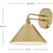Milo 1 Light 9 inch Lacquered Brass Sconce Wall Light