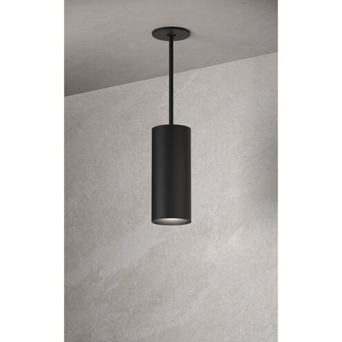 LED Cylinder Collection 1 Light 5 inch Matte Black Pendant Ceiling Light, Retro Fit